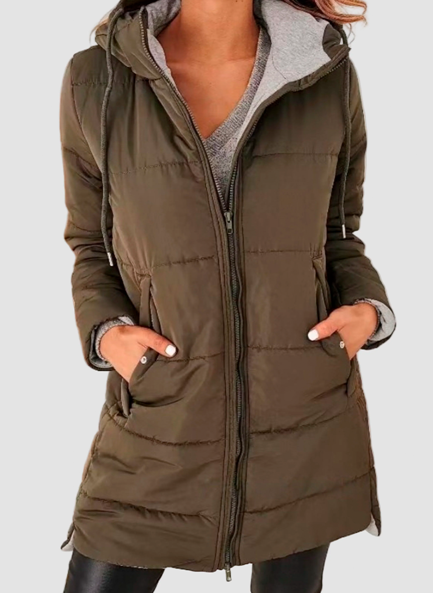 ASLEY - Chaqueta acolchada informal con capucha