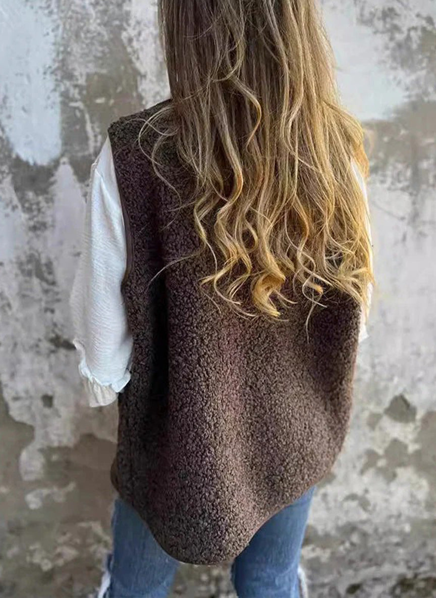 MAFALDA - Chaleco corto abotonado