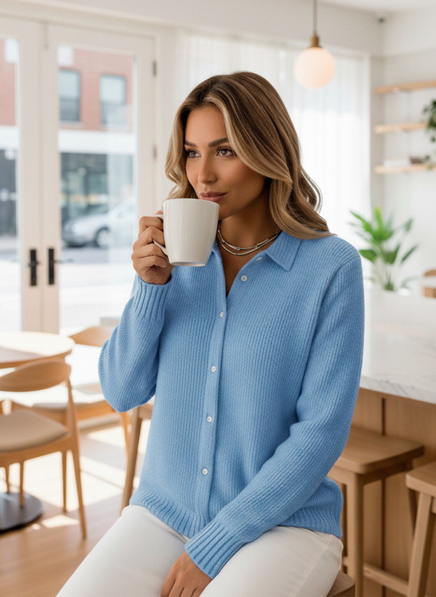 MARTINA - Cárdigan clásico de punto con botones