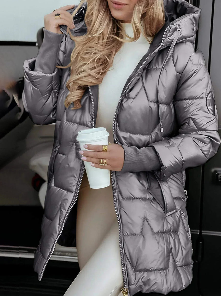 MERY - Abrigo con capucha y acolchado