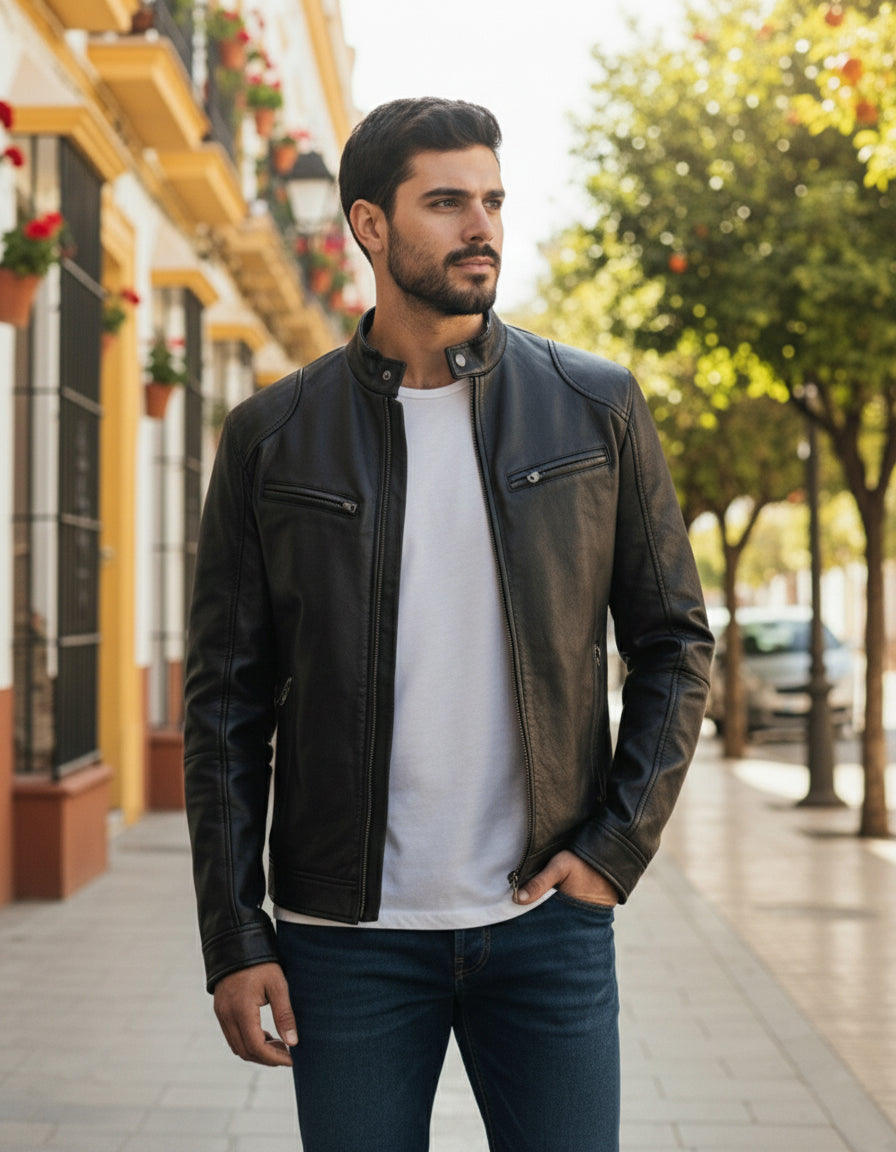 PEDRO - Chaqueta de cuero