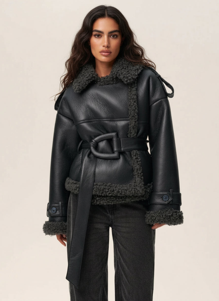 ARI - Abrigo elegante con cinturón