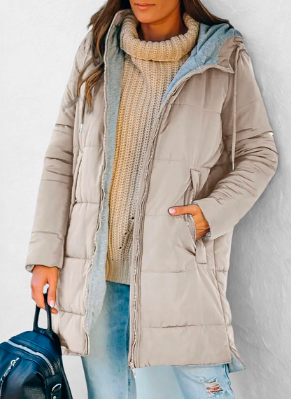 ASLEY - Chaqueta acolchada informal con capucha