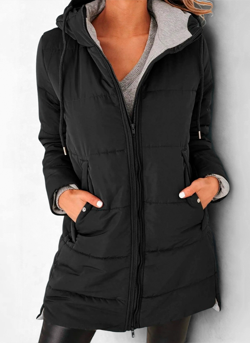 ASLEY - Chaqueta acolchada informal con capucha