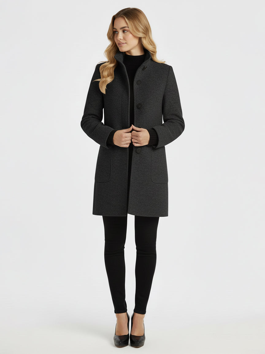 AMANDA - Abrigo de cuello alto