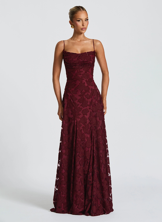 FLORA - Vestido largo elegante