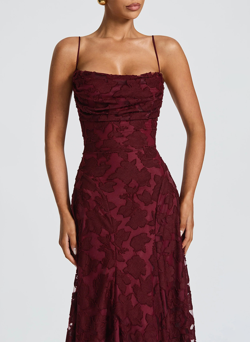 FLORA - Vestido largo elegante