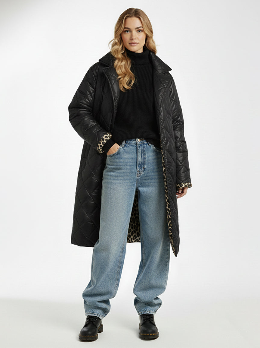 LIDIA - Abrigo acolchado reversible