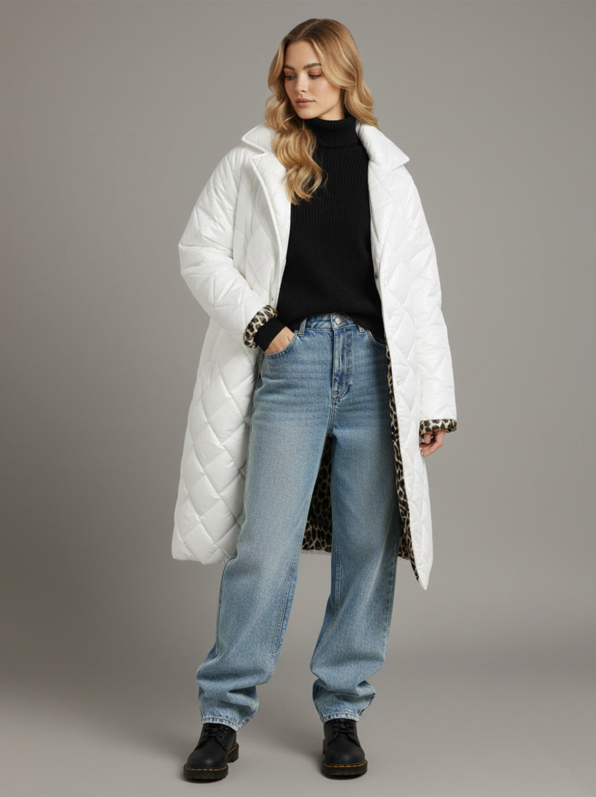 LIDIA - Abrigo acolchado reversible