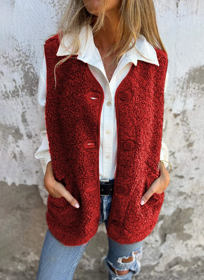 MAFALDA - Chaleco corto abotonado