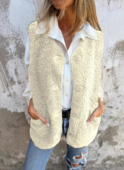 MAFALDA - Chaleco corto abotonado