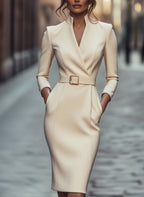 MALIBÚ - Vestido elegante con cinturón