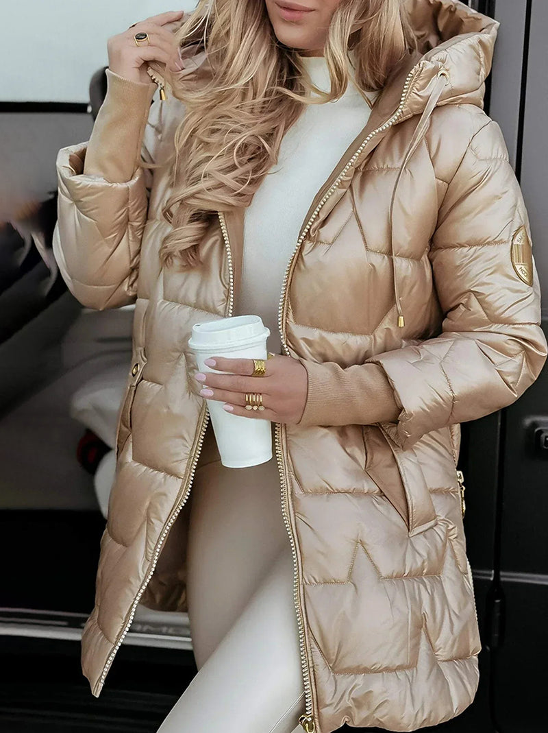 MERY - Abrigo con capucha y acolchado