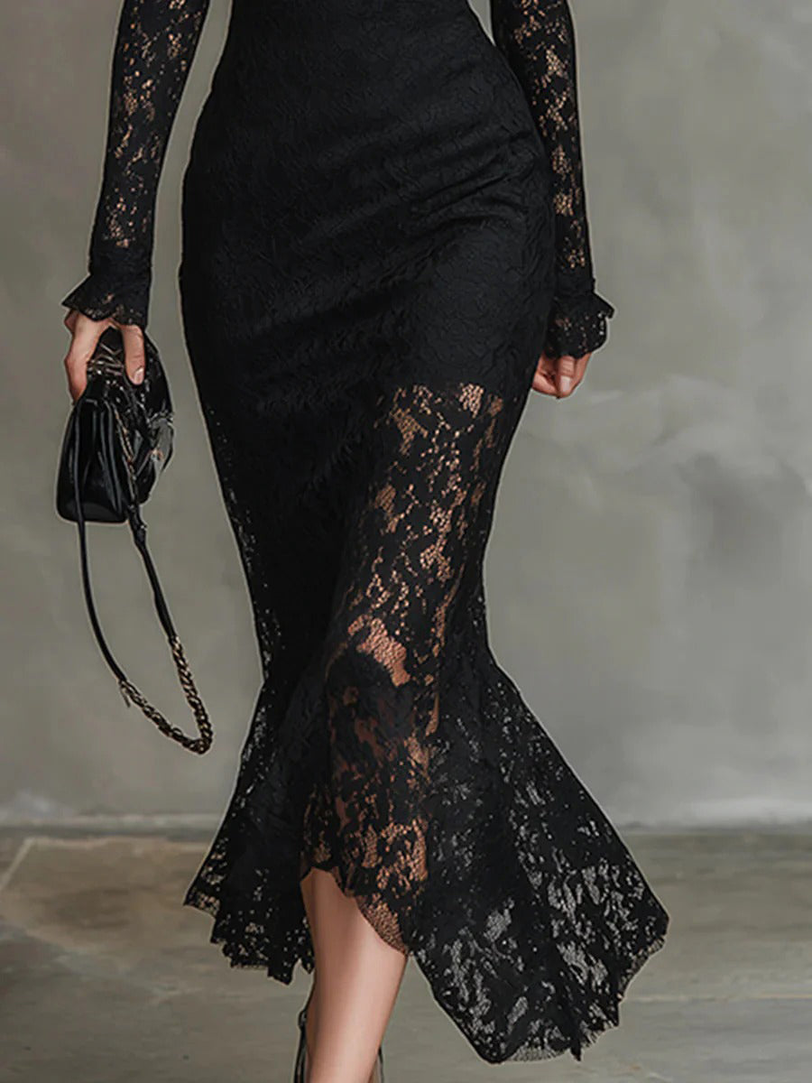 PALOMA - Vestido de encaje premium