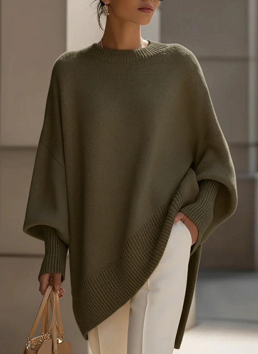 ROSSA - Poncho de punto oversize