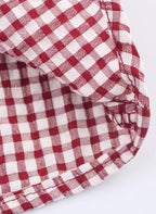 SARA - Blusa a cuadros con volantes