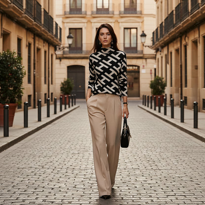 HELENA - Jersey de lujo geométrico
