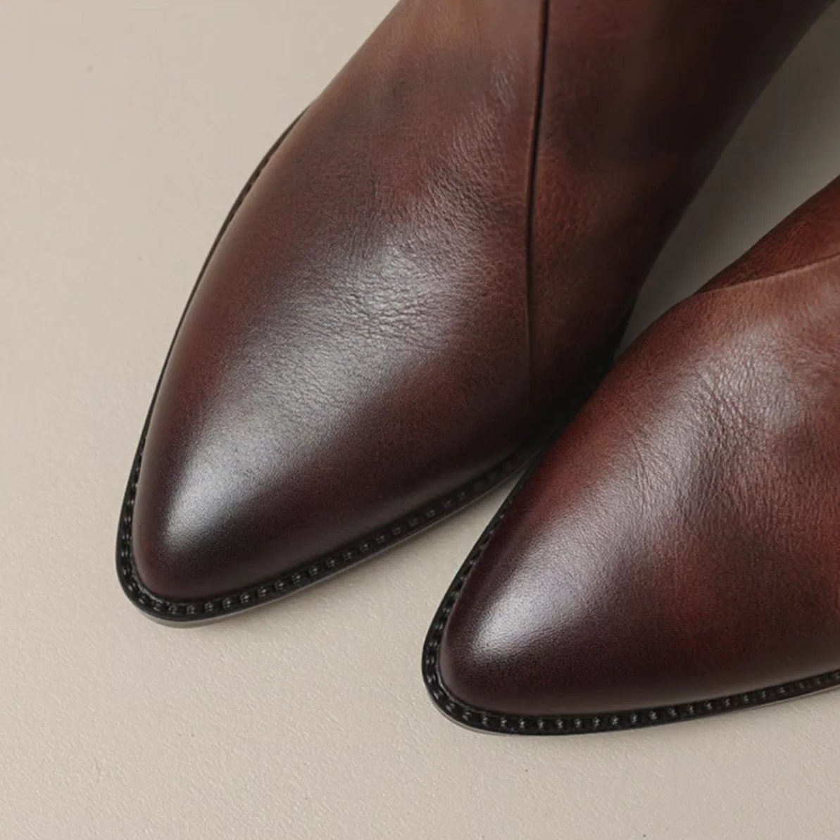 ADELA - Botines de lujo de tacón bajo