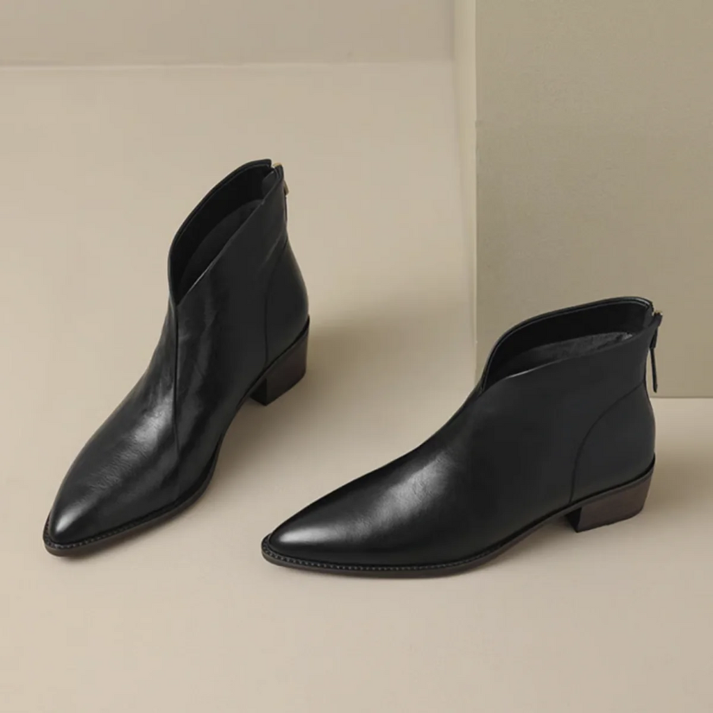 ADELA - Botines de lujo de tacón bajo