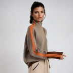 LUISA - Jersey de cuello alto con rayas