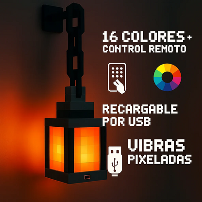 Lámpara LED estilo PIXEL 16 COLORES + Soporte GRATIS🎁